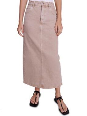 Risen Denim Jean Skirt Mauve